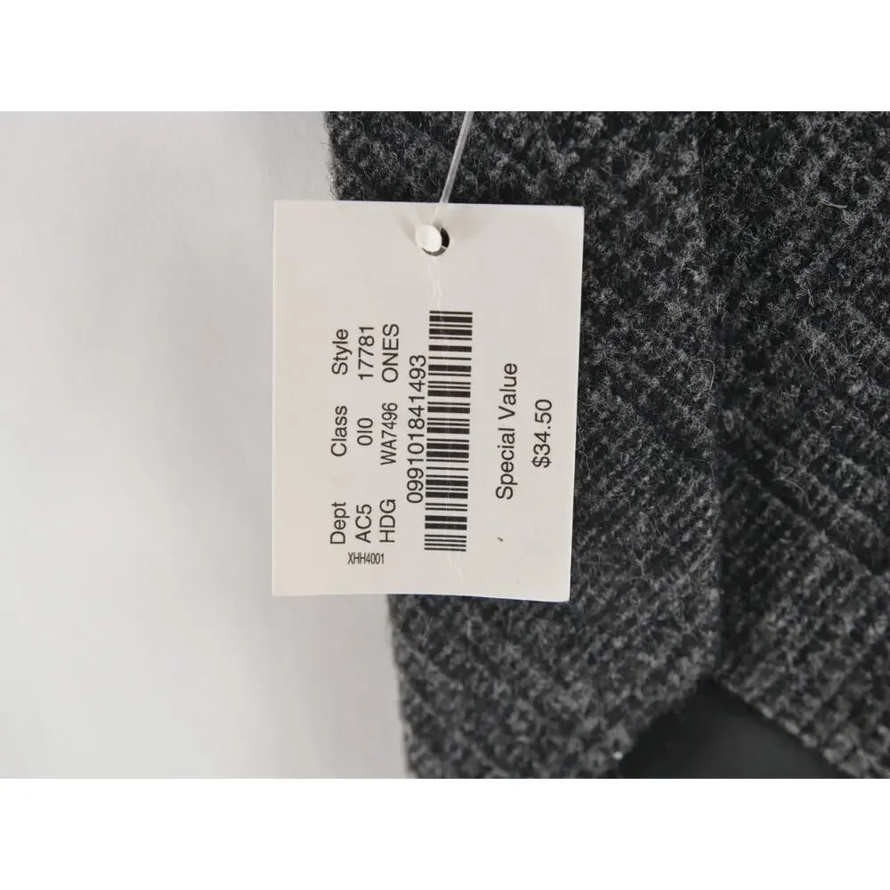 NWT J. Crew Factory Men's Narrow Tie Wool Blend Plaid Dark Grey 3